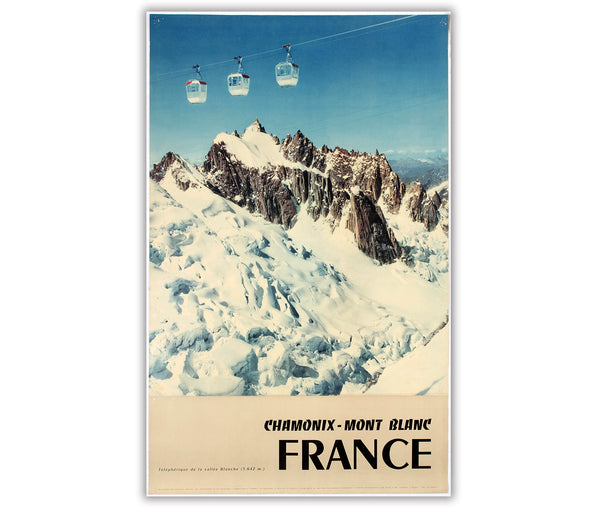 Chamonix, Mont Blanc France, Skiing Advertising Poster @citieswelove.store