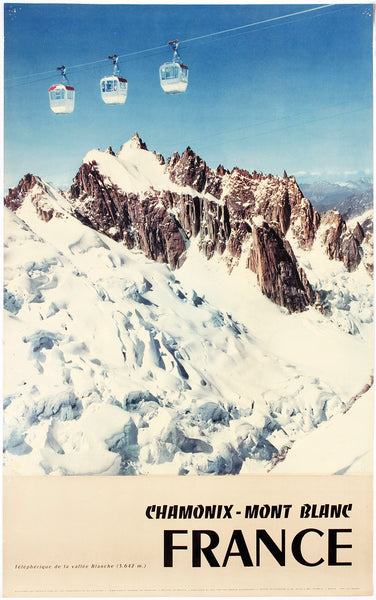 Chamonix, Mont Blanc France, Skiing Advertising Poster @citieswelove.store