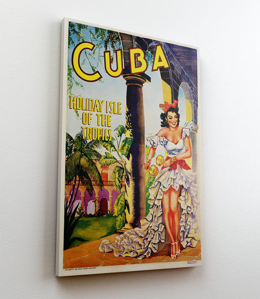 Cuba, Holiday Isle of the Tropics 1949 Vintage Travel Poster