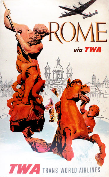 Rome via TWA Airlines by David Klein