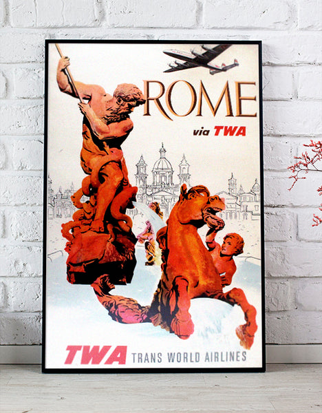 Rome via TWA Airlines by David Klein