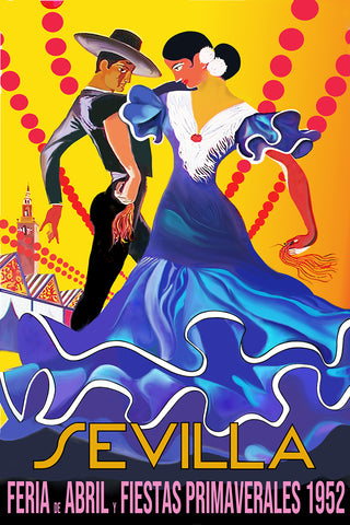 Sevilla Festival Poster Primaverales 1952