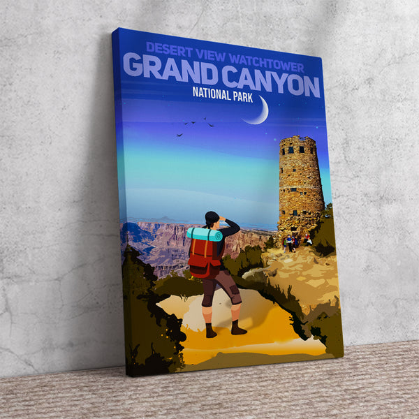 Grand Canyon Desert View Watchtower Canvas Poster