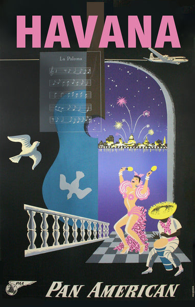 Havana Cuba Pan American Poster