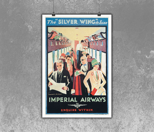 The Silver Wing Deluxe, Imperial Airways India Poster