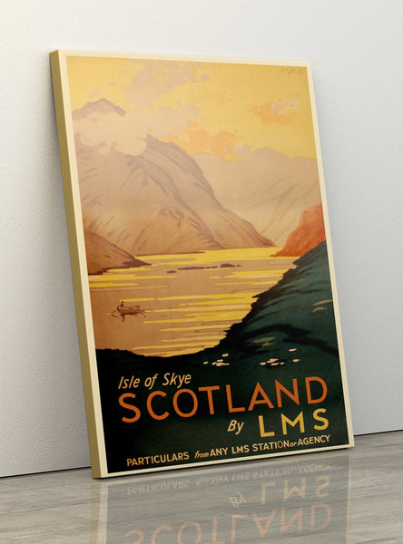 Isle of Skye, Scotland Vintage Travel Poster