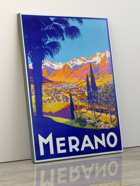 Merano  Italy Vintage Travel  Poster