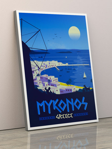 Mykonos Island  Greek Advertising poster