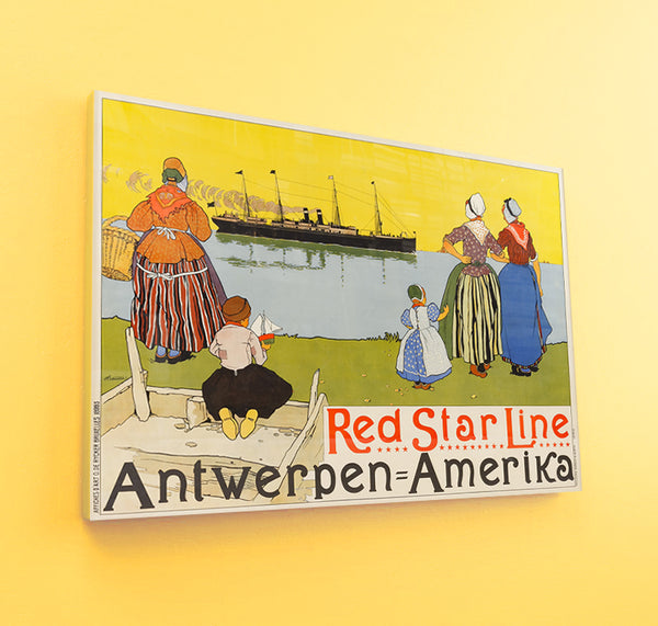 American Line Antwerpen-America Transportation Poster