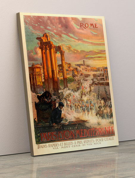 Antique Paris Lyon Mediterranee PLM Railway Travel Advertising Poster