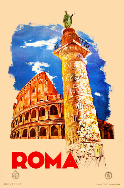 Italian travel poster "Roma."  1030