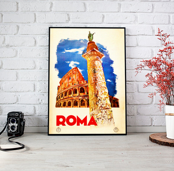 Italian travel poster "Roma."  1030