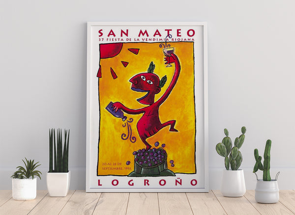 Rioja Wine Harvest Festival in Logroño San Mateo September 1993 Poster