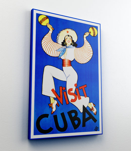 Visit Cuba. From the Cuban Tourist Commission, circa 1950. Vintage Travel Poster