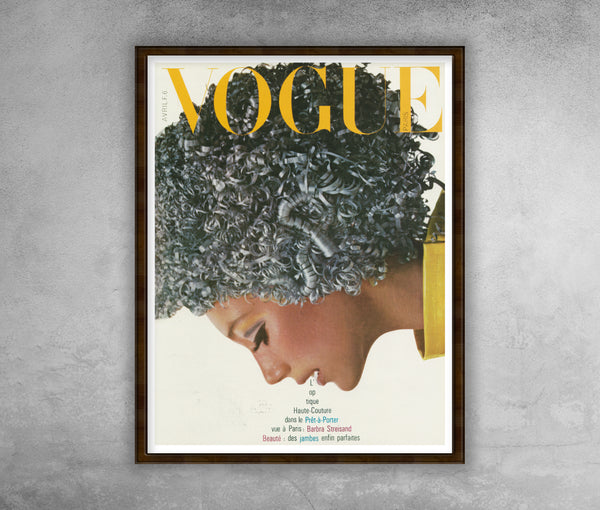 Vogue Cover Art Barbara Streisand 1966 April Issue Cover Poster