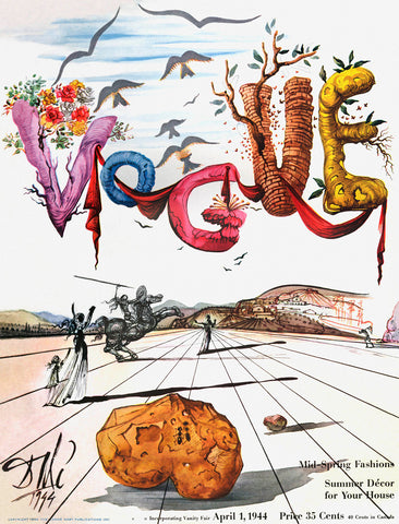 Vogue Cover by Salvador Dali 1944 Cover Art Poster