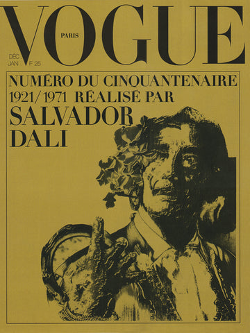 Salvador Dali French Vogue's December Issue Cover 1971