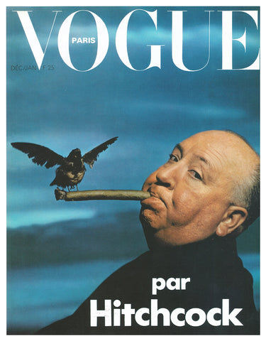 Hitchcock on the cover of Vogue Paris 1974
