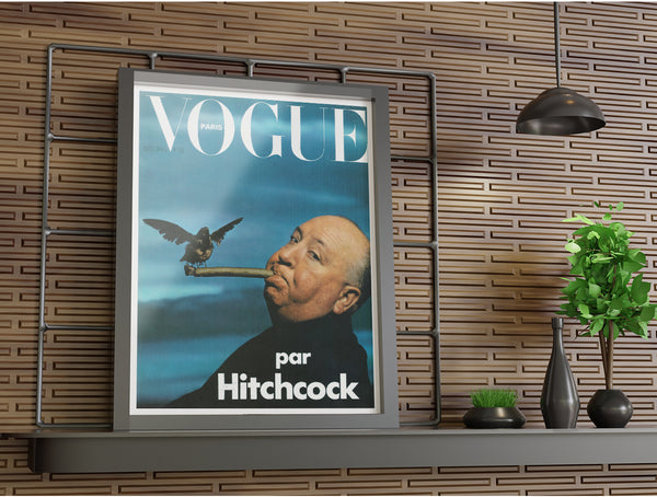 Hitchcock on the cover of Vogue Paris 1974