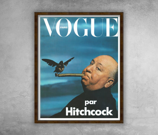 Hitchcock on the cover of Vogue Paris 1974