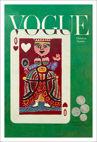 Vogue Vintage Magazine Cover  1953 December Issue