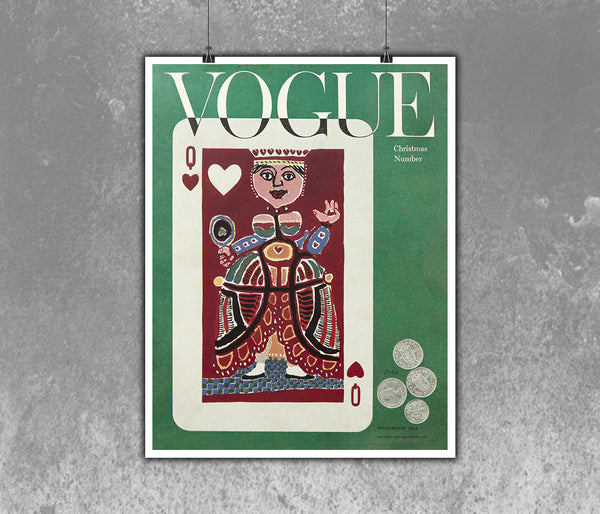 Vogue Vintage Magazine Cover  1953 December Issue