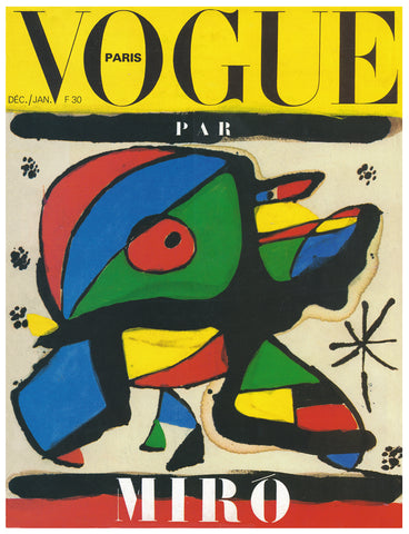 Vogue Paris: Miro Issue Cover Art December 1979-January 1980