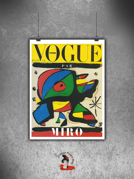 Vogue Paris: Miro Issue Cover Art December 1979-January 1980