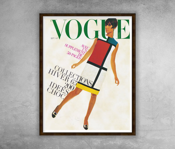 Vogue September 1965 Issue Cover Art Poster